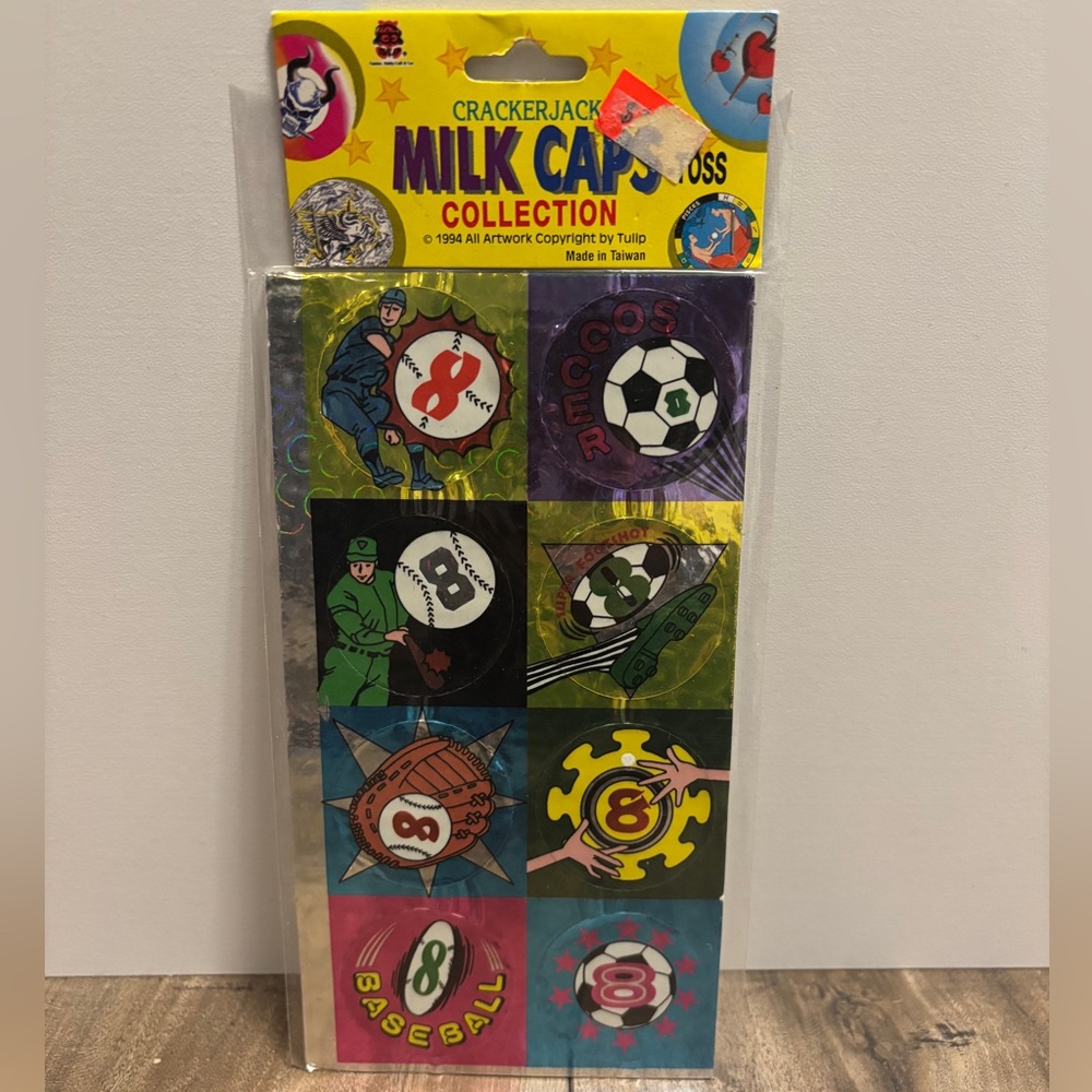 Vintage 1994 Crackerjack Milk Caps, Pogs
